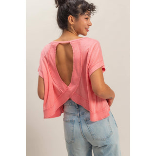 Cross Detail Open Back Top