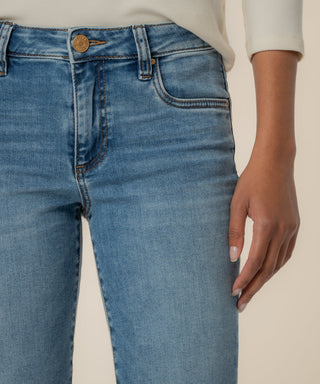 Kelsey Mid Rise Kick Flare with Wide Hem
