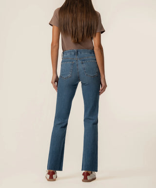 KUT FROM THE KLOTH Peak KELSEY HIGH RISE ANKLE FLARE FRT YOKE PKT RAW HEM