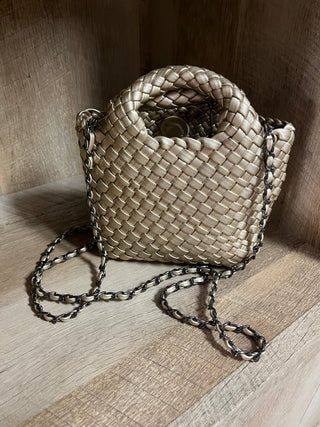 BC Braided Clutch Crossbody Bag