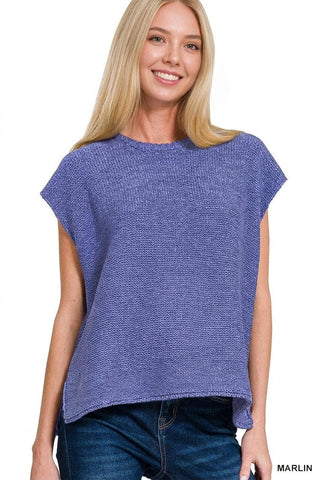 Oversized Crew Neck Sweater Vest