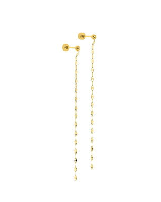 Screwback Stud Earrings - Devin Duster Gold