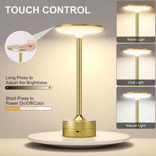LED Table Lamp – Touch Control, Dimmable, Rechargeable