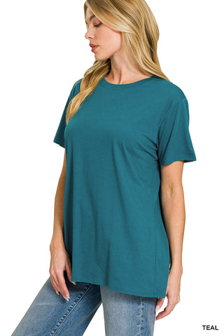 Cotton Boyfriend Round Neck Tee