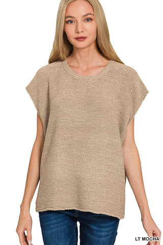 Oversized Crew Neck Sweater Vest