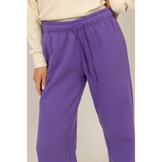 Mid-Rise Drawstring Wide Leg Pants