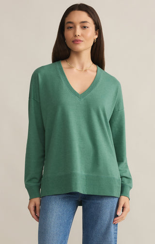 Modern V-neck Weekender Botanical Green