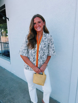 Paisley Popover Top