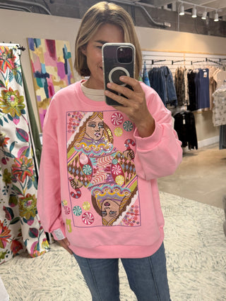 Queen of Sparkles Candyland Logo Sweatshirt