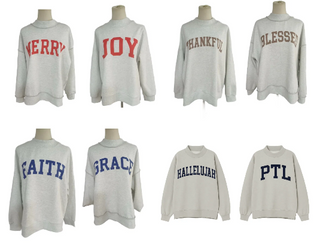 Reversible Sweatshirt, THANKFUL & BLESSED