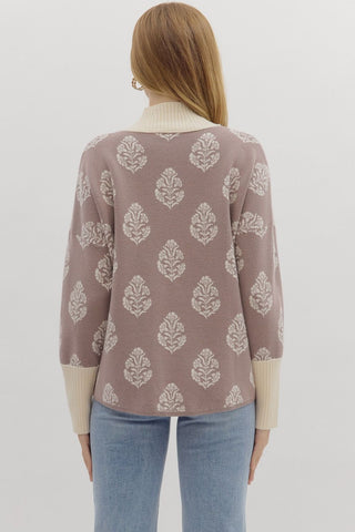 Mocha Botanical Sweater