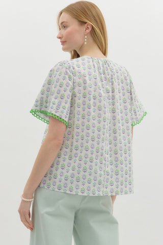 Garden Smocked Top