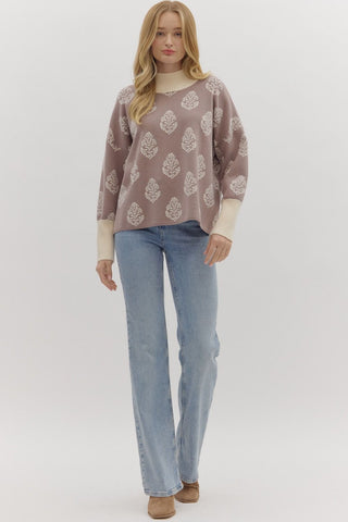 Mocha Botanical Sweater