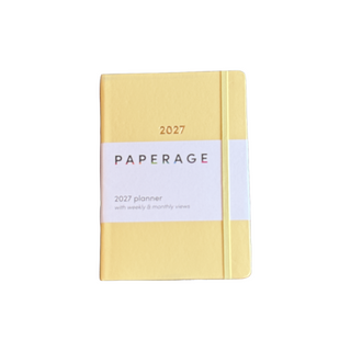 PAPERAGE 2027 Casebound Planner - Butter Yellow