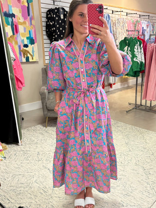 Pink Paloma Midi Dress