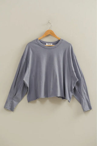 Washed Oversized Long
Sleeve Top