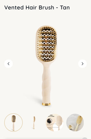 TELETIES Vented Hair Brush - Tan