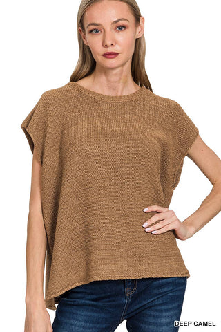 Oversized Crew Neck Sweater Vest