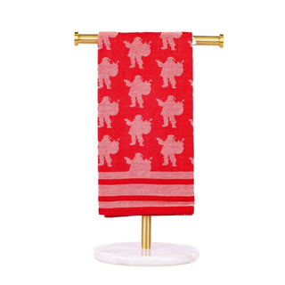 Santa Jacquard Hand Towel   Red   20x28