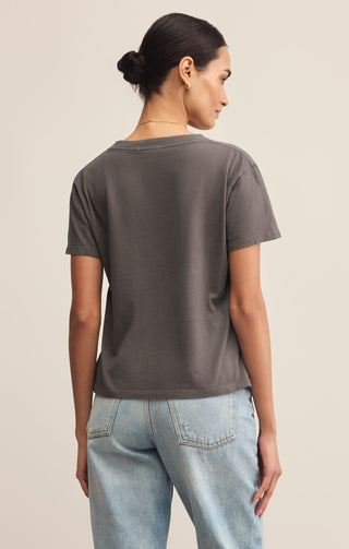 Z Supply Weekdays V-Neck Tee Washed Grey