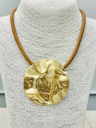 Palmer Cord Necklace Camel