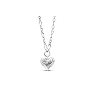 ISLA Wrapped in Love Heart Chain Necklace Steel