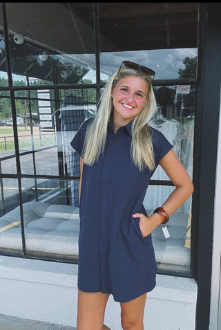 THML Navy Mini Dress