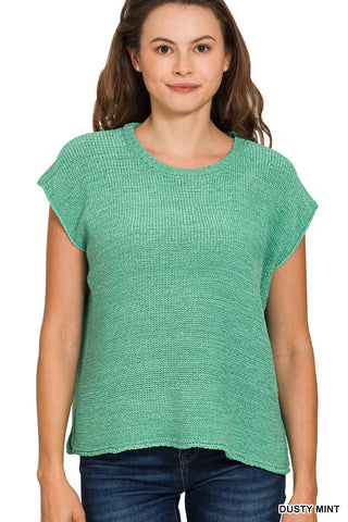 Oversized Crew Neck Sweater Vest