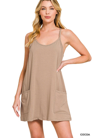 Zenana Mini Dress with Romper Liner