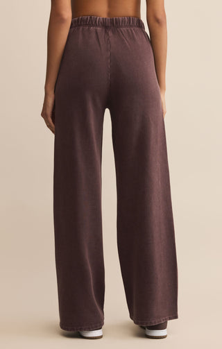 Z Supply Hunter Knit Denim Pant Chocolate Cherry