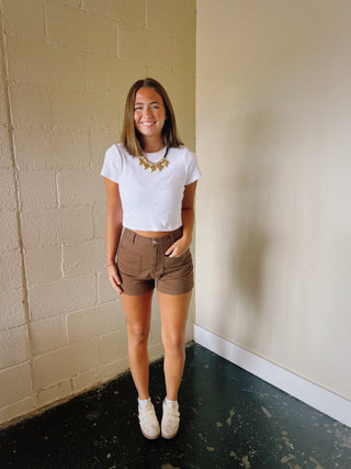 Mocha Utility Shorts