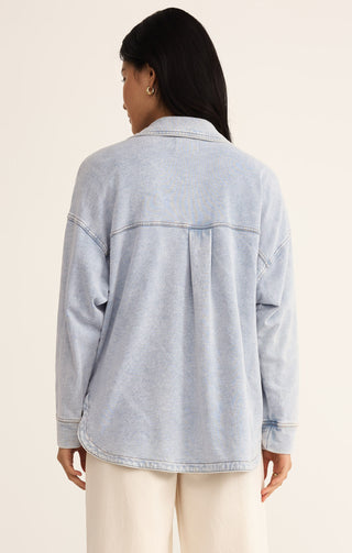 All Day Denim Knit Jacket Washed Indigo