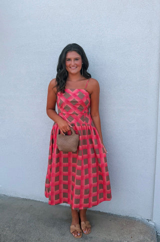 Weekend Midi Dress Coral