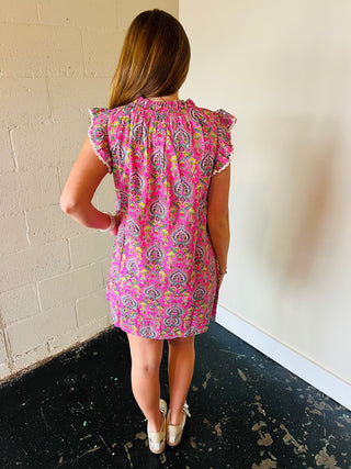Pink Paisley Dress