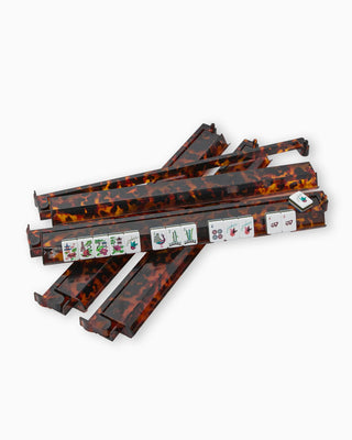 Oh My Mahjong Tortoise Shell Acrylic Rack & Pusher Set