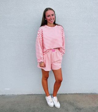 Candy Stripe Lounge Top