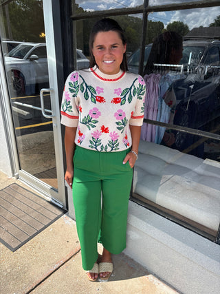 Classic Cropped Wide Leg Pants