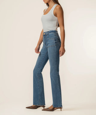 KUT FROM THE KLOTH STELLA HIGH RISE FLARE CLEAN HEM Wish Wash