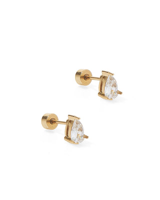 LINNY CO Screwback Stud Earrings - Paige Pear