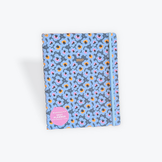 PAPERAGE 2027 Stitchbound Planner - Navy Floral Dot