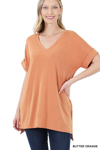 Butter Orange Hi/Lo Hem Top