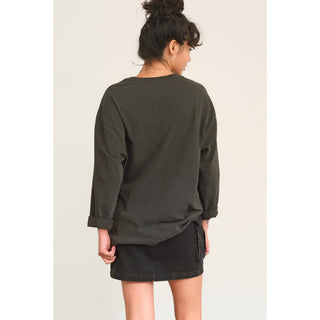 Oversized Crew Neck Long Sleeve Tee