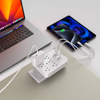 USB PD 20W 6 Outlets Surge Protector - Retail Pack
