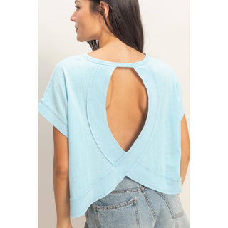 Cross Detail Open Back Top