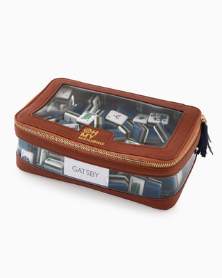 Oh My Mahjong Cognac Tile Storage Bag