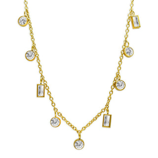 ISLA Anacapri Necklace - Clear - PVD Gold