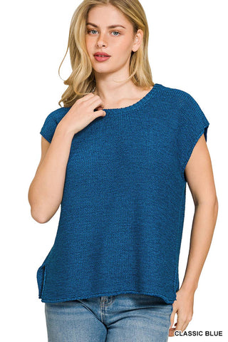 Oversized Crew Neck Sweater Vest