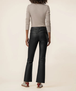 KUT FROM THE KLOTH Kelsy Coated High Rise Ankle Flare in Black
