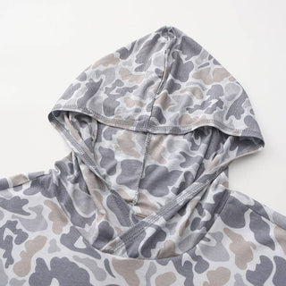 Honey Hole Outdoors Youth LS Performance Hoodie - Smoke Camo