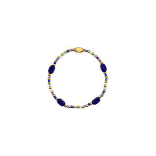Pop of Color Stretch Bracelet - "All Around" - Multi Mediterranean Cobalt